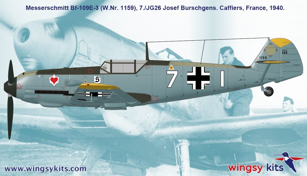 Wingsy Kits D5-08 German WWII Fighter MESSERSCHMITT Bf 109 E-3 1/48 – imagen 15