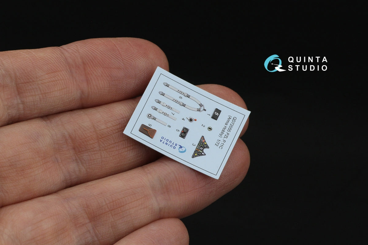 Quinta Studio QD72055 PZL P.11С 3D-Printed &amp;amp; coloured Interior on decal paper (Arma Hobby) 1/72 – imagen 4