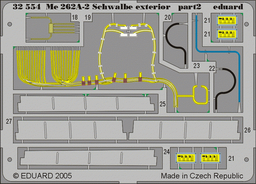 Eduard 32554 Me 262A-2 Schwalbe exterior 1/32 TRUMPETER – imagen 2