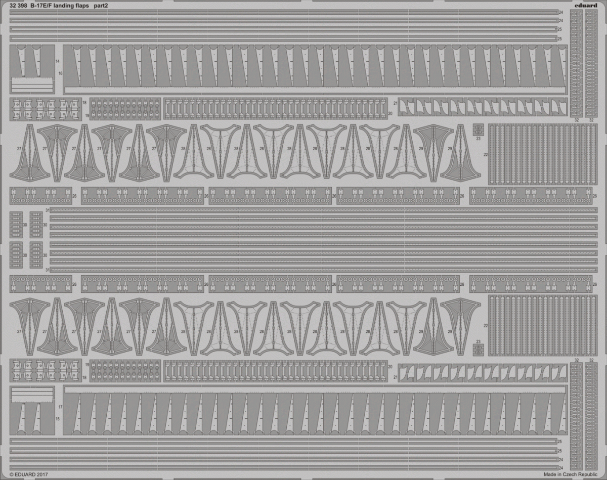 Eduard 32398 B-17E/ F landing flaps HK MODELS 1/32 – immagine 2