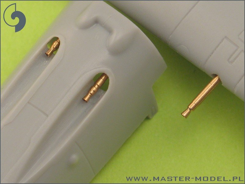Master AM-72-009 Bf 109 E3 - E9, T armament set (MG 17 tips, MG FF barrels) – immagine 3