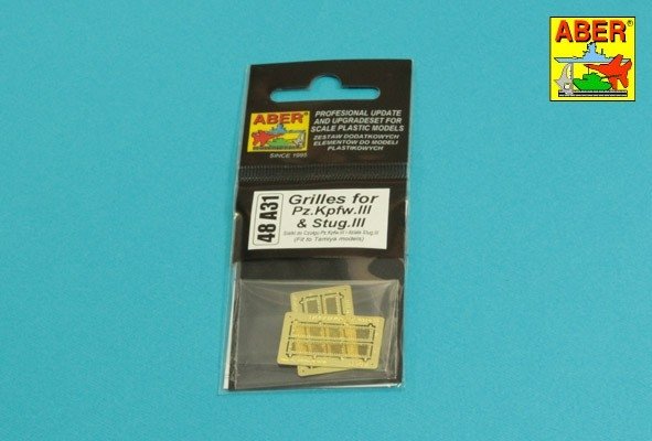 Aber 48A31 Grilles pour Pz.Kpfw. III et Stug III Compatibles avec les modèles Tamiya : 32540 ; 32524 ; 32525 ; 32543 ; 1/48 – image 5