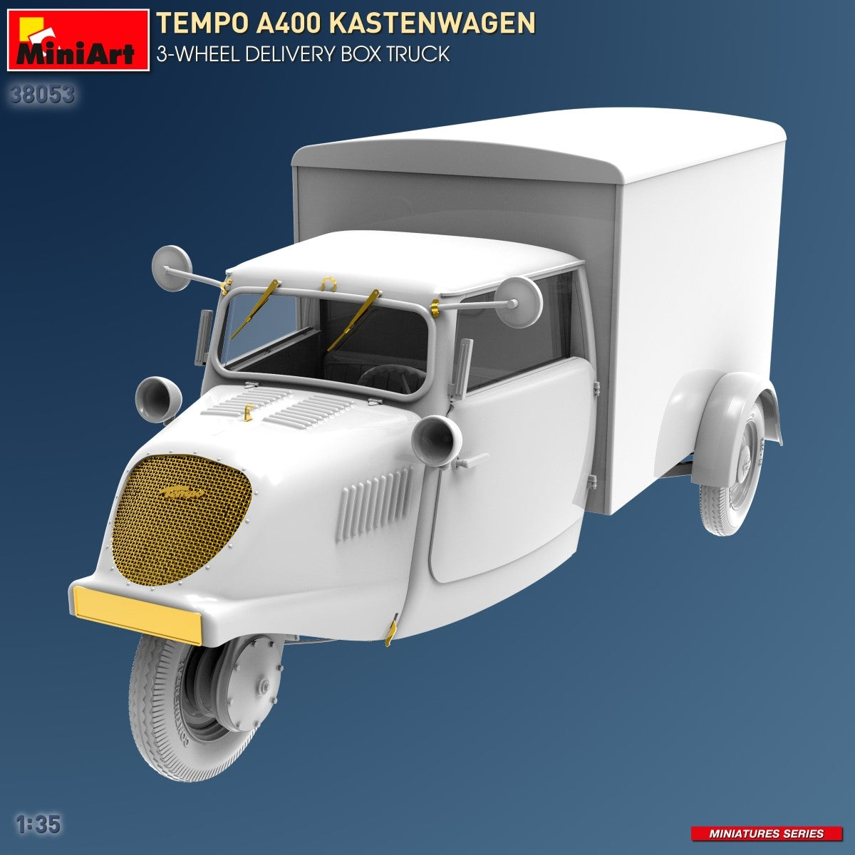 MiniArt 38053 TEMPO A400 KASTENWAGEN 3-WHEEL DELIVERY BOX TRUCK 1/35 – Bild 4