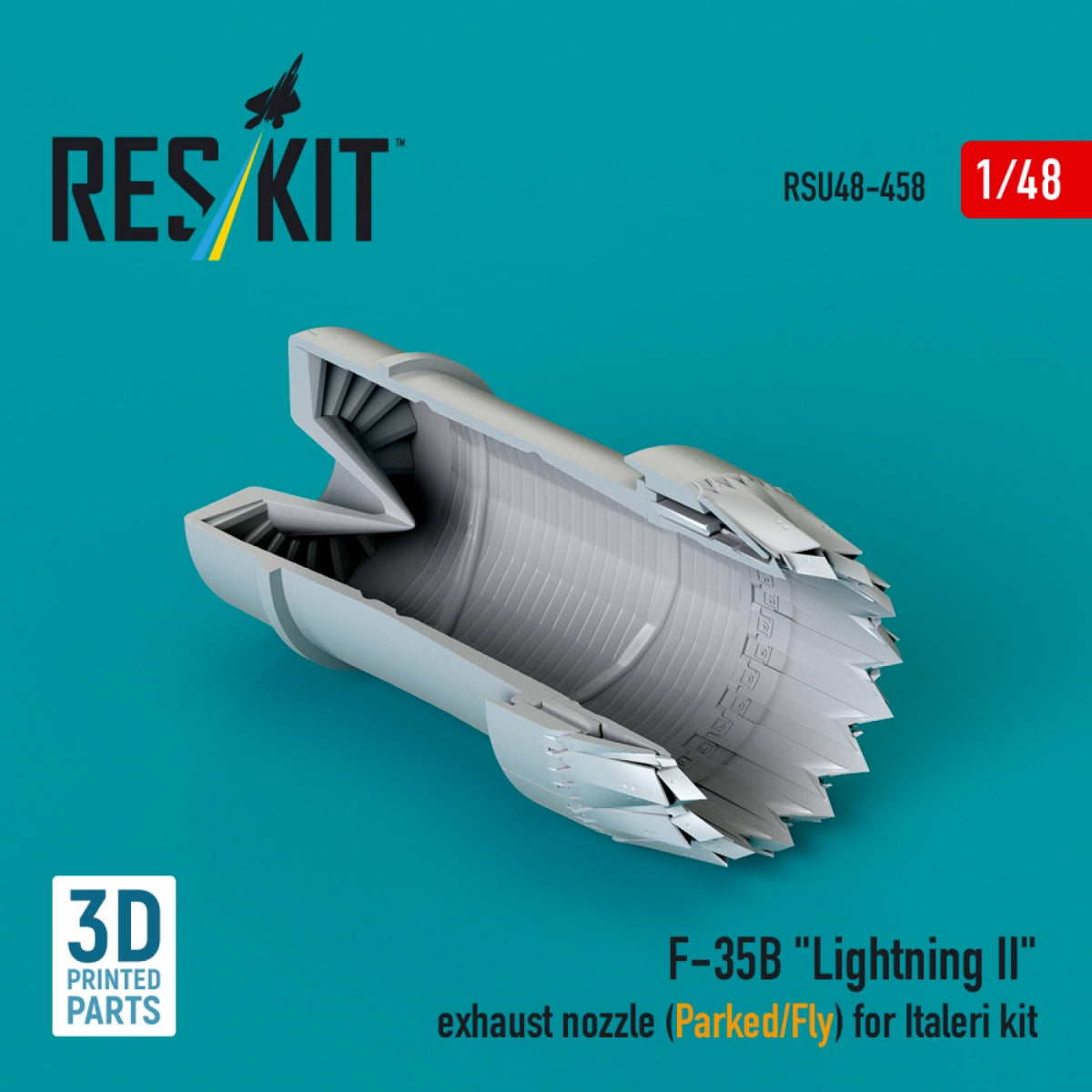 RESKIT RSU48-0458 Tuyère d&amp;#39;échappement F-35B « Lightning II » (Stationné/En vol) pour maquette Italeri (impression 3D) 1/48 – image 2