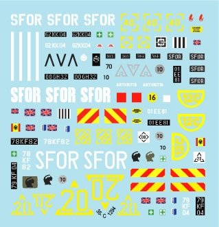 Star Decals 35-C1294 British SFOR mix. Bosnia. Challenger I Mk 3, Challenger 2, Scimitar CVR(T) and FV432 Mk 2 1/35 – imagen 3