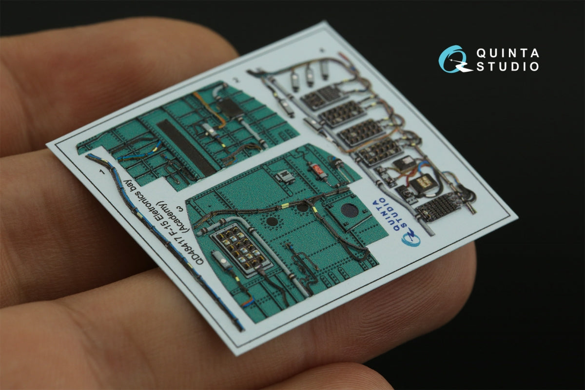 Quinta Studio QD48417 F-15C Eletronics bay 3D-Printed coloured Interior on decal paper (Academy) 1/48 – immagine 7