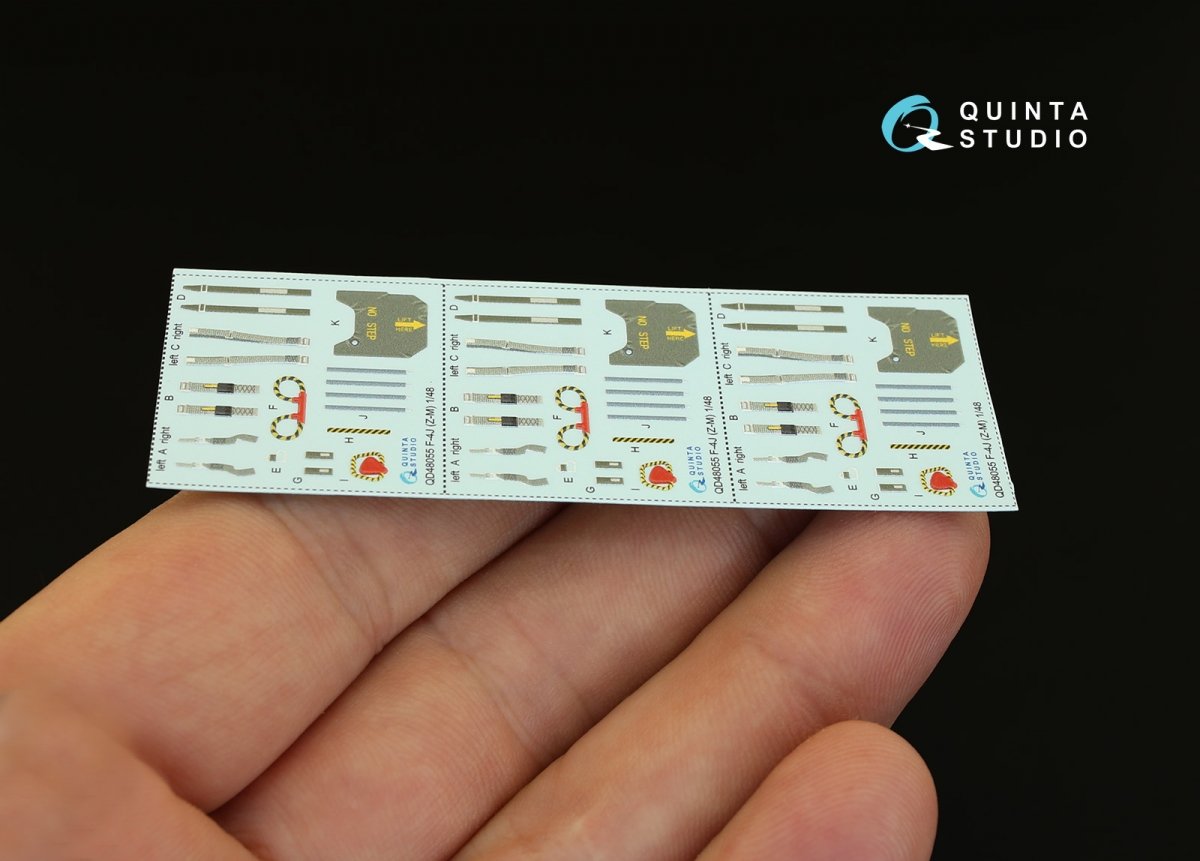 Quinta Studio QD48055 F-4J 3D-Printed &amp;amp; coloured Interior on decal paper (for ZM SWS kit) 1/48 – zdjęcie 3