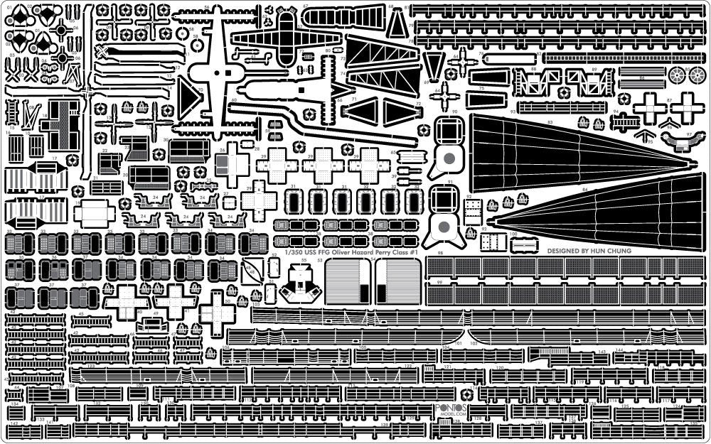 Pontos 38019F1 USS FFG Oliver Hazard Perr Class L.H. Detail Up Set &amp;quot;Advanced&amp;quot; with Kit 1/350 – Bild 9