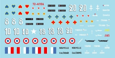 Star Decals 72-A1106 French Fighting Vehicles in Africa # 1 Vichy France and the FFL - Forces Francaises Libres 1/72 – zdjęcie 3