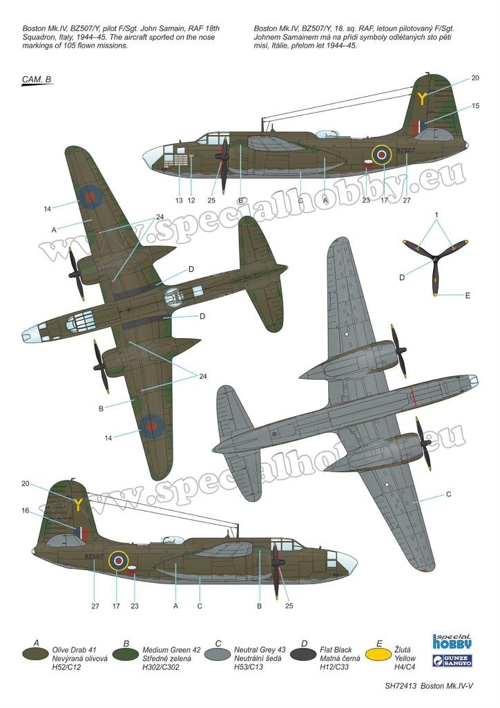 Maquette Special Hobby 72413 Boston Mk. IV/V « La dernière version en service dans la RAF et les Forces françaises libres » au 1/72  – image 3