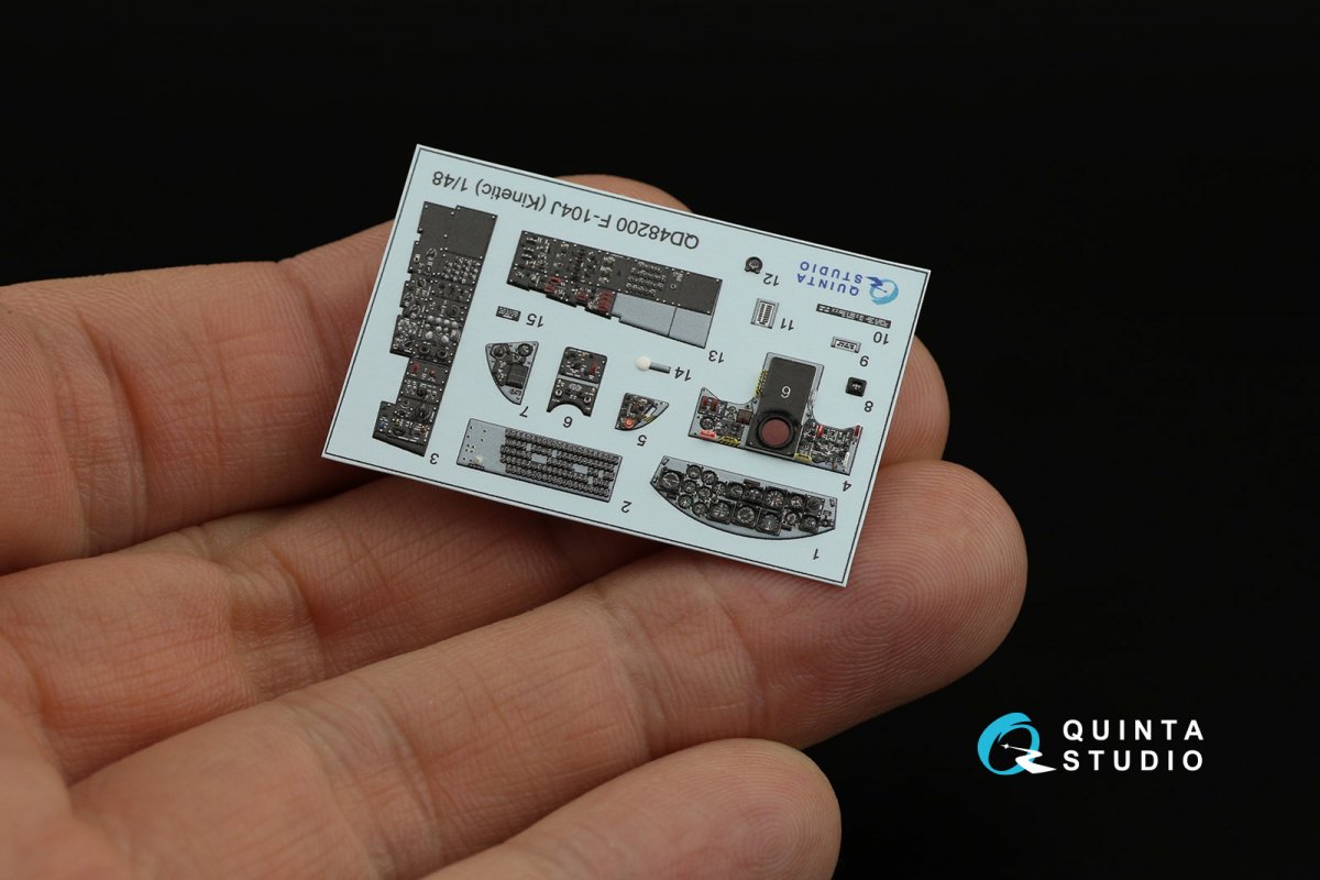 Quinta Studio QD48200 F-104J 3D-Printed &amp;amp; coloured Interior on decal paper (for Kinetic ) 1/48 – imagen 10