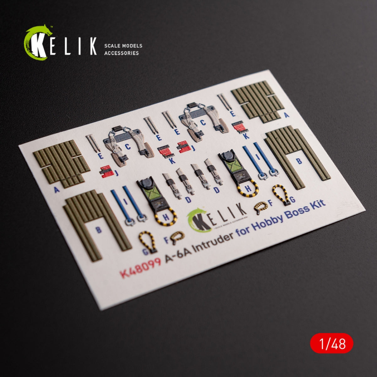 KELIK K48099 A-6A Intruder - interior 3D decals for HobbyBoss kit 1/48 – Bild 3
