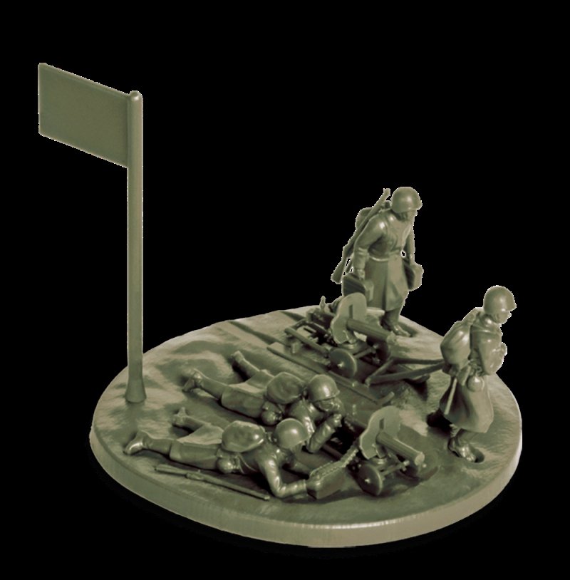 Zvezda 6220 Soviet machine-gun with crew (winter uniform) 1/72 – immagine 4