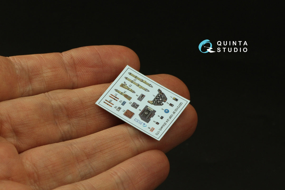 Quinta Studio QD72102 BF 109F-2/4 3D-Printed &amp;amp; coloured Interior on decal paper (Eduard) 1/72 – imagen 5