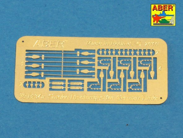 Décharges fumigènes Aber R-34 pour chars allemands comme Tiger I, Panther A/D, Panzer IIIL, Panzer IVG, Luchs, Puma (1/35) – image 5