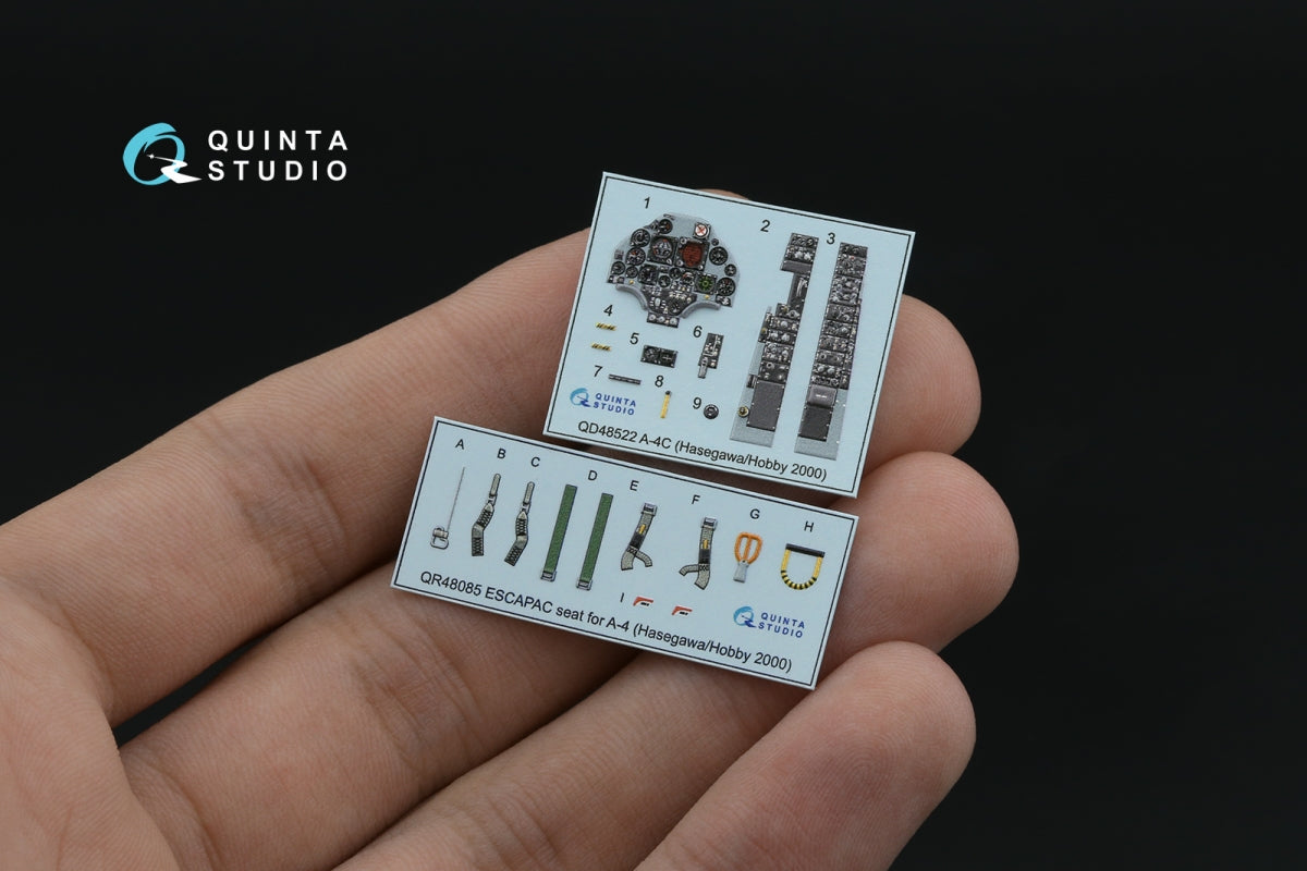 Quinta Studio QD48522 A-4C 3D-Printed &amp;amp; coloured Interior on decal paper (Hasegawa/Hobby2000) 1/48 – imagen 7