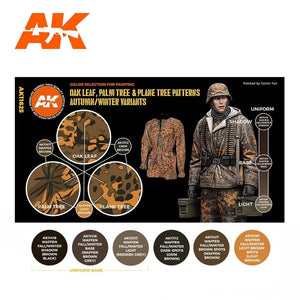 AK Interactive AK11625 OAK LEAF, PALM TREE &amp;amp; PLANE TREE PATTERNS AUTUMN/WINTER VARIANTS – zdjęcie 2