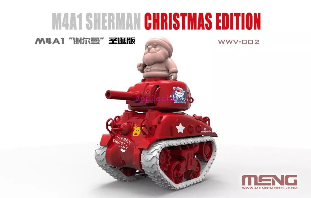Meng Model WWV-002 M4A1 Sherman Q Editon Assembly Model Christmas Xmas Special Gift – imagen 2
