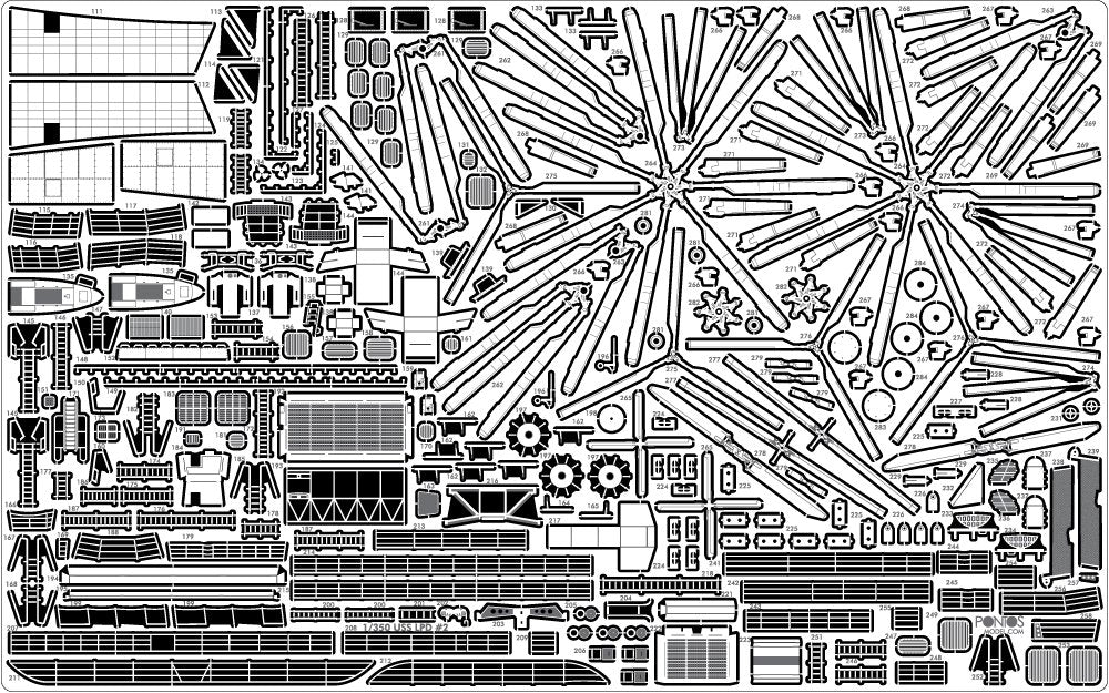Pontos 35016F1 USS San Antonio Class LPD Detail Up Set 1/350 – immagine 13