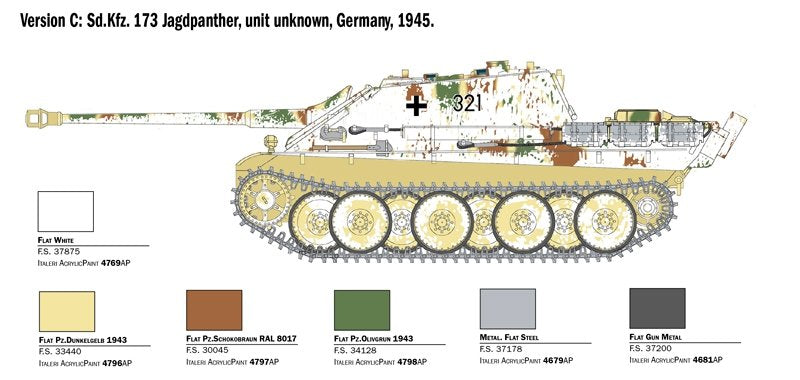 Italeri 6564 Sd.Kfz.173 JAGDPANTHER with winter crew 1/35 – imagen 3
