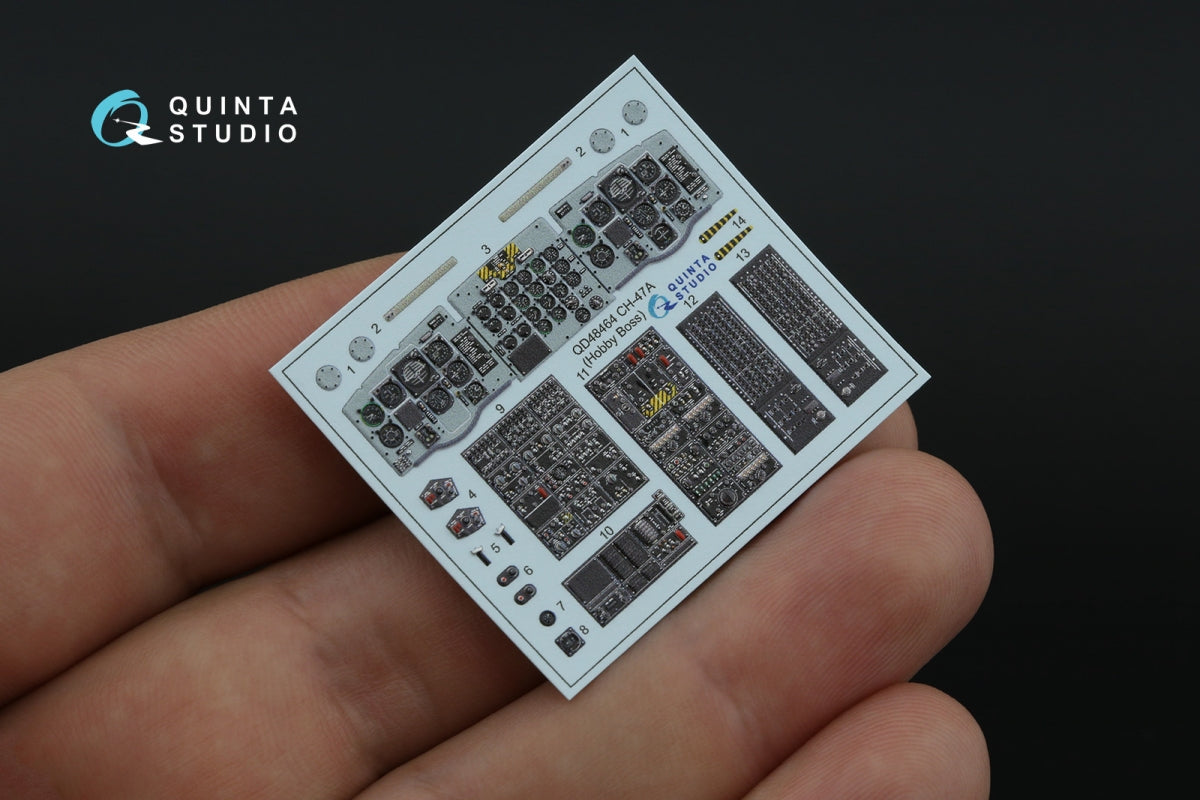 Quinta Studio QD48464 CH-47A 3D-Printed coloured Interior on decal paper (HobbyBoss) 1/48 – imagen 5
