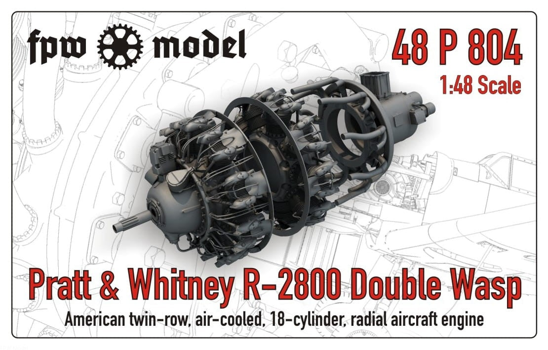 FPW Model 48P804 Pratt & Whitney R-2800 Double Wasp (Full) 1/48