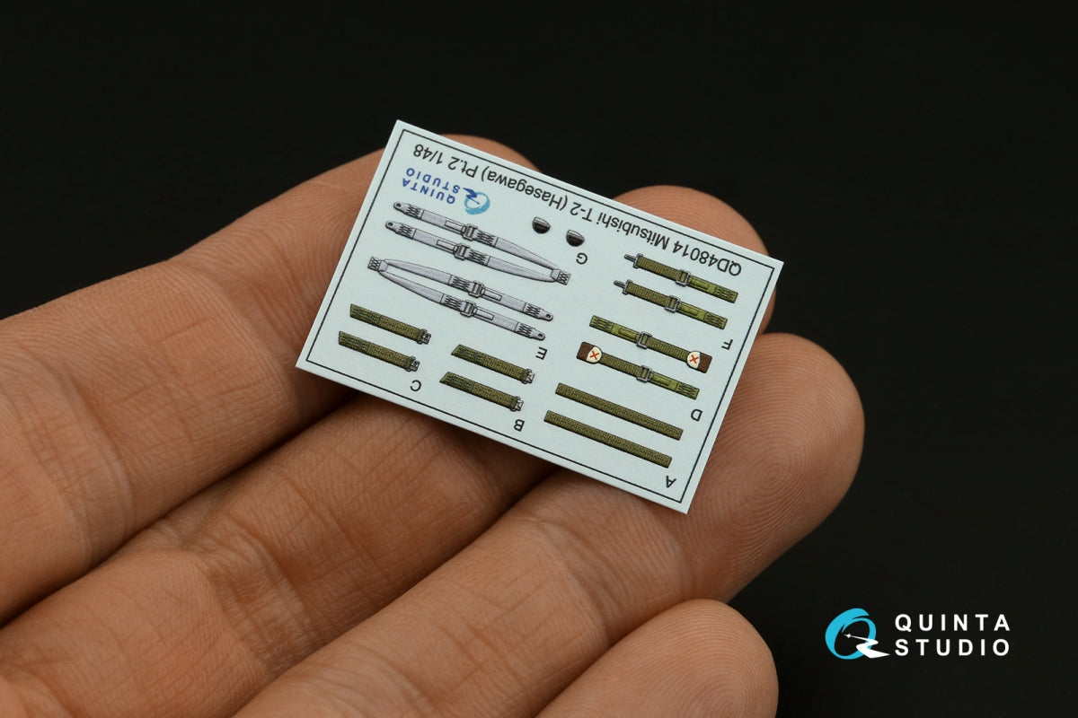 Quinta Studio QD48014 Mitsubishi T-2 3D-Printed coloured Interior on decal paper (Hasegawa) 1/48 – imagen 7