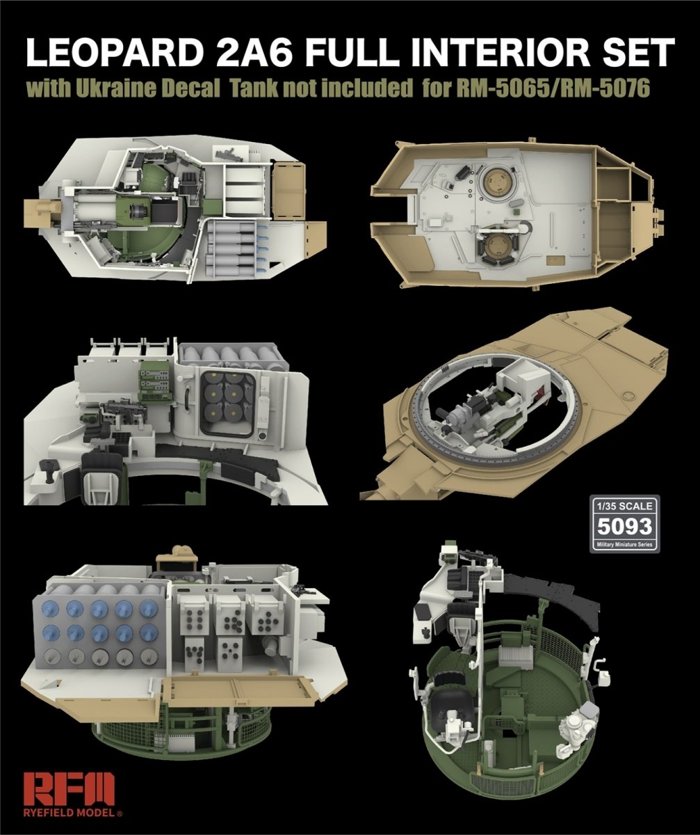 Rye Field Model 5093 LEOPARD 2A6 FULL INTERIOR SET 1/35 – image 2