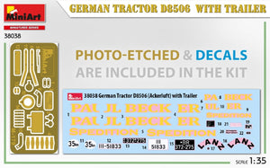 MiniArt 38038 German Tractor D8506 with trailer 1/35 – imagen 3