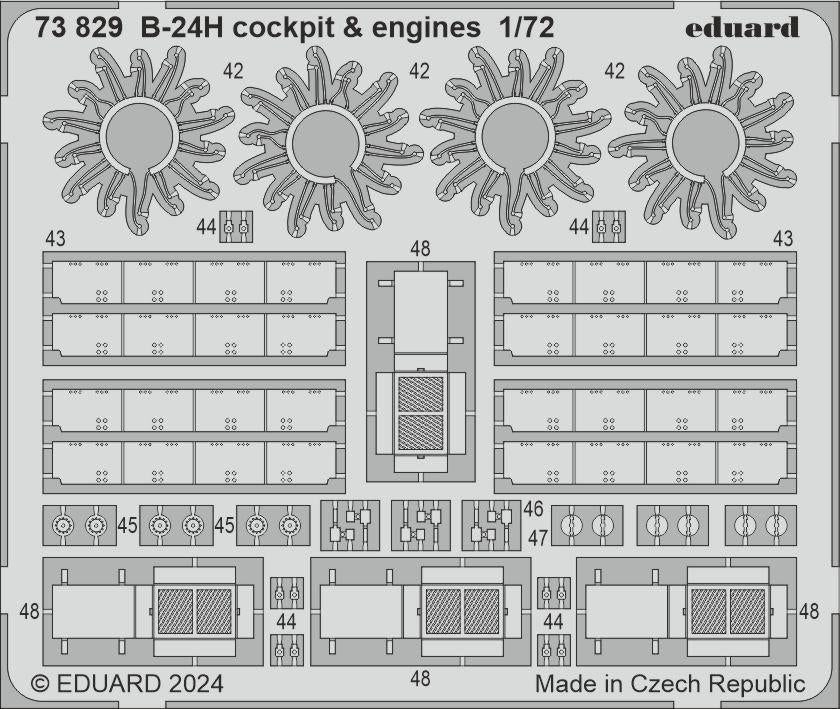Eduard 73829 B-24H cockpit engines AIRFIX 1/72 – zdjęcie 2