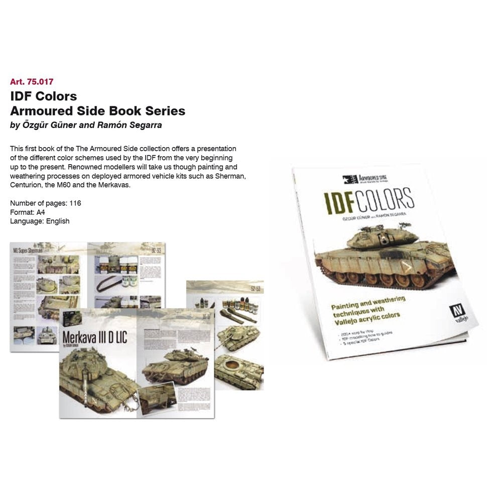 Vallejo 75017 Książka Armoured Side: IDF Colors (English Version)