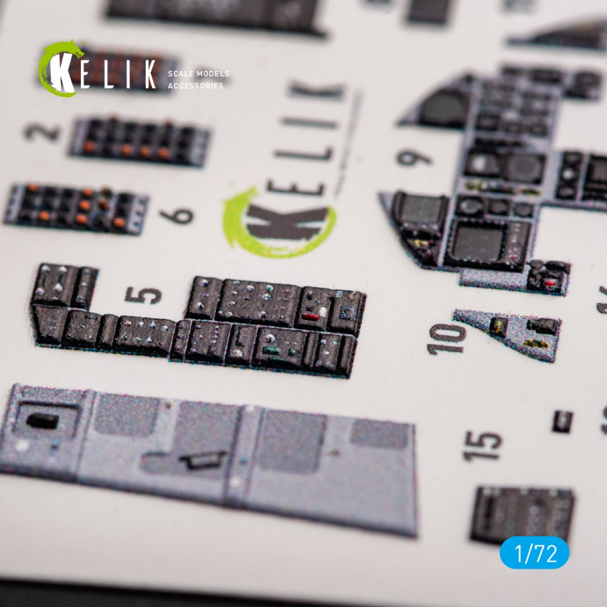 KELIK K72048 F-15C MSIP II EAGLE INTERIOR 3D DECALS FOR GWH 1/72 – immagine 7