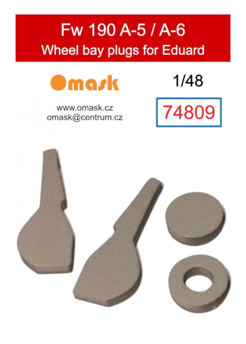 Omask 74809 Bouchons de puits de train d'atterrissage pour Fw 190 A-5 / A-6 (pour Eduard) 1/48 