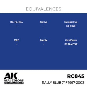 AK Interactive RC845 Rally Blue 74F 1997-2002 17 ml – Bild 3