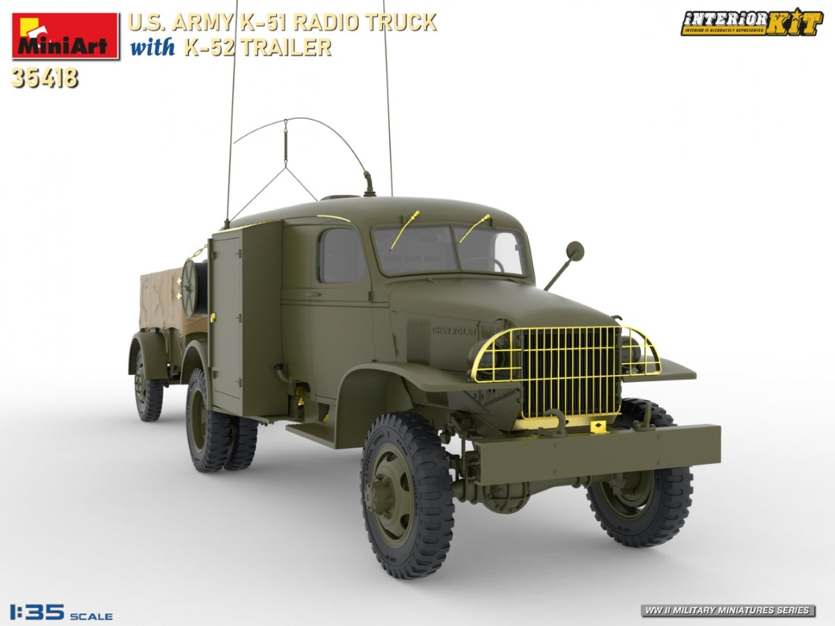 MiniArt 35418 Camion radio K-51 de l&amp;#39;armée américaine avec remorque K-52. Kit intérieur 1/35 – image 5