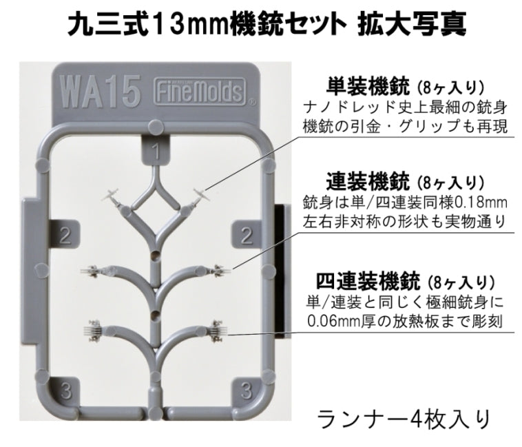 Fine Molds WA15 Type 93 13mm MG Set 1/700 – Bild 2