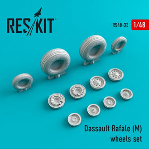 RESKIT RS48-0033 Jeu de roues Rafale (M) 1/48