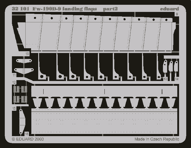 Eduard 32101 Fw 190D-9 landing flaps 1/32 HASEGAWA – imagen 2