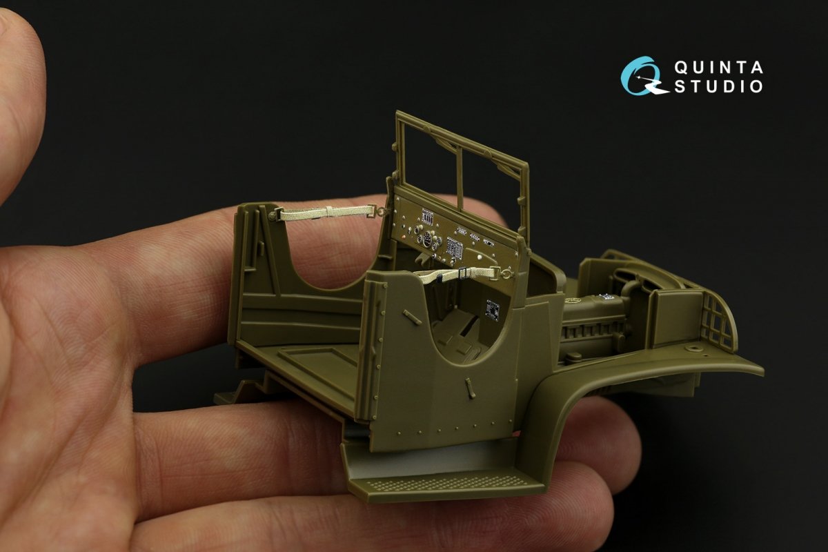 Quinta Studio QD35052 GMC CCKW 353 (open cab) 3D-Printed &amp;amp; coloured Interior on decal paper ( Tamiya ) 1/35 – Bild 5