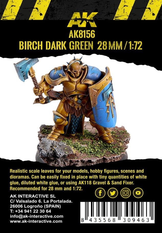 AK Interactive AK8156 BIRCH DARK GREEN LEAVES 28MM 1/72 – image 3