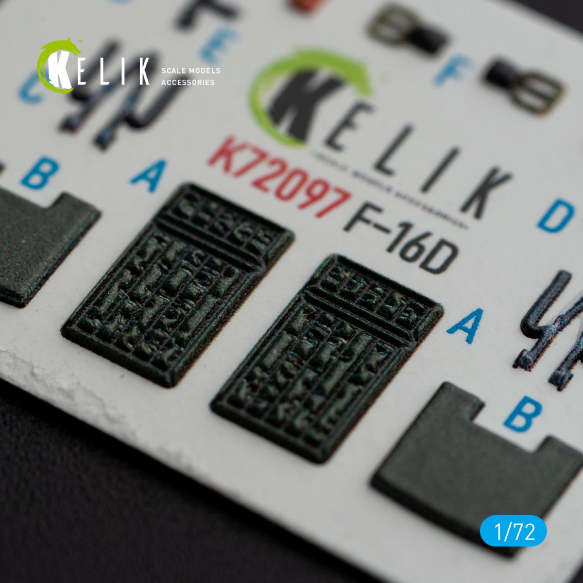 KELIK K72097 F-16D interior 3D decals for Revell kit 1/72 – zdjęcie 5