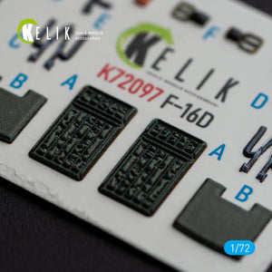 KELIK K72097 F-16D interior 3D decals for Revell kit 1/72 – zdjęcie 5