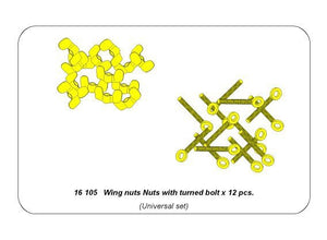 Aber 16105 Wing nuts with turned bolt x 12 pcs. 1/16 – immagine 5