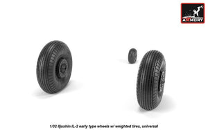 Armory Models AW32015 Iljushin IL-2 Bark early type wheels w/ weighted tyres 1/32 – immagine 3