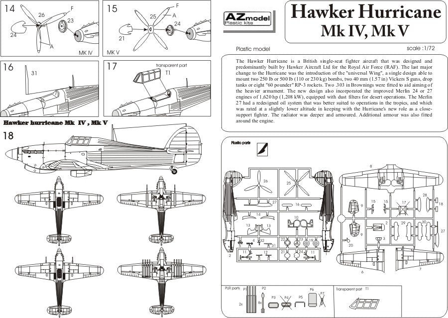 AZ Model AZ7325 Hawker Hurricane Mk.V 1/72 – imagen 4