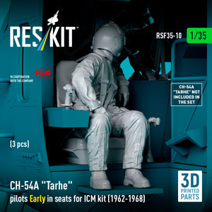 RESKIT RSF35-0010 CH-54A &amp;quot;Tarhe&amp;quot; pilots Early in seats for ICM kit (1962-1968) (3 pcs) (3D Printed) 1/35 – image 4