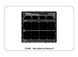 Aber 72A09 Osłony boczne do PzKpfw III / Side skirts for PzKpfw III 1/72 – imagen 5