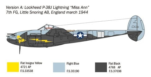 Italeri 1446 P-38J Lightning 1/72 – immagine 11