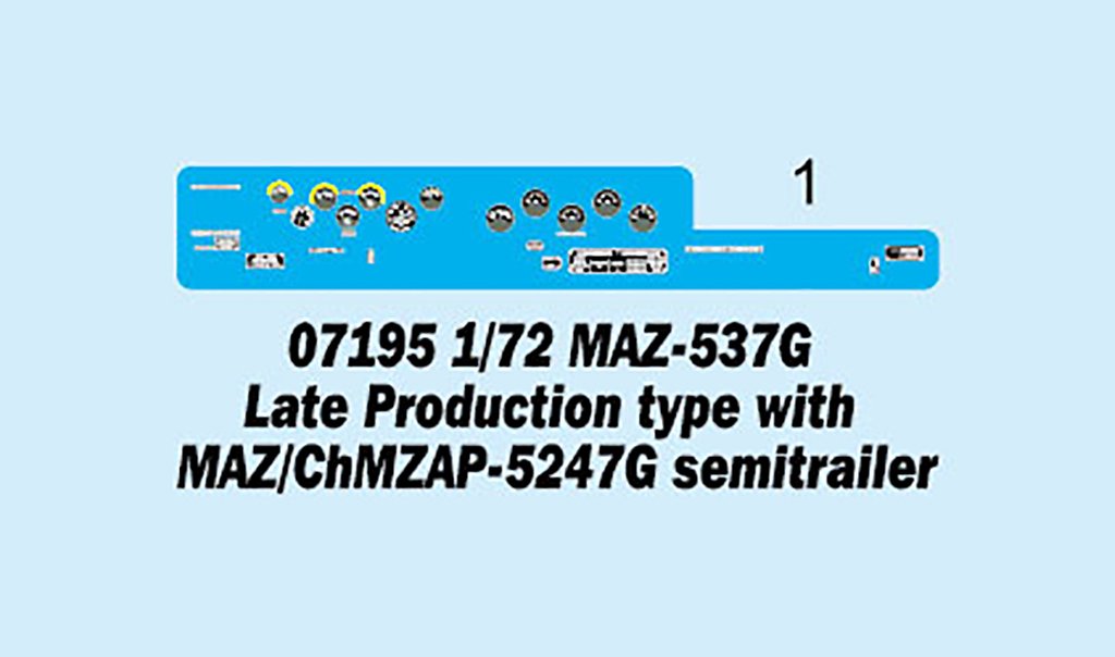 Trumpeter 07195 MAZ-537G Late production type with MAZ/ChMZAP-5247G semitrailer 1/72 – imagen 3