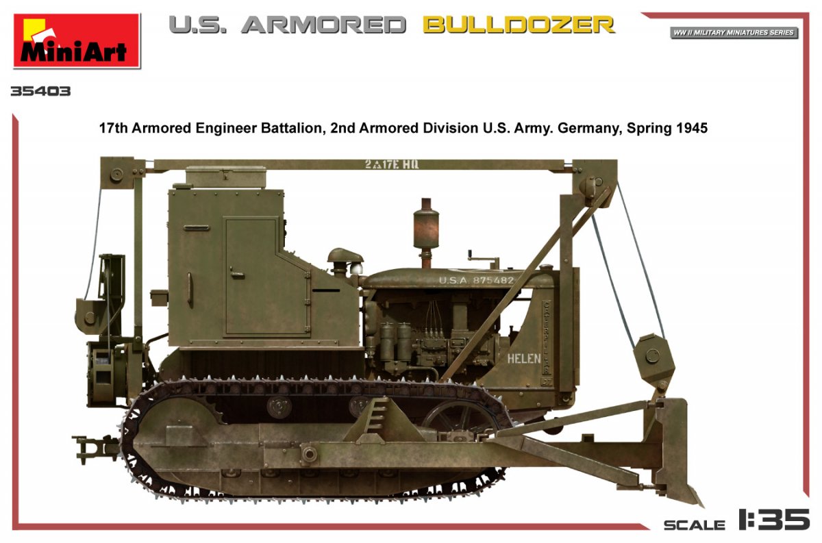 MiniArt 35403 U.S. ARMORED BULLDOZER 1/35 – immagine 9
